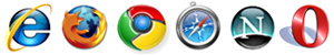 Works with Internet Explorer, FireFox, Google Chrome, Safari, Netscape, Opera, and more!
