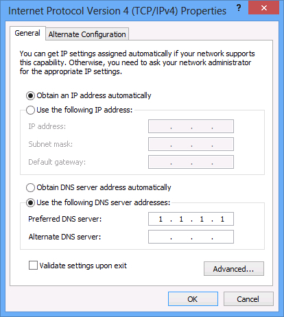 Enter DNS Proxy IP address and click on the OK button.
