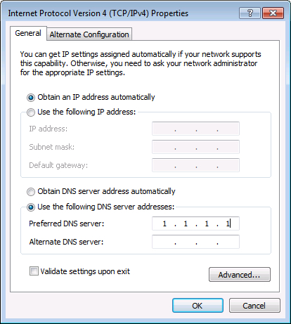 Enter DNS Proxy IP address and click on the OK button.